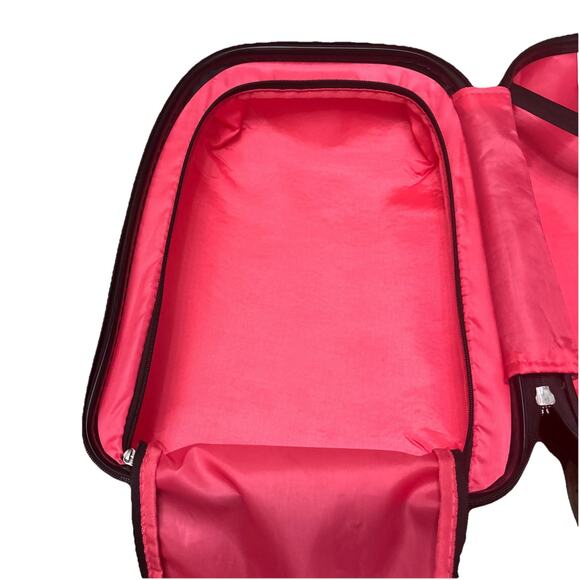 Hello Kitty Rolling Suitcase Hard Shell Girls Pink Luggage 19 x12 x 8 Hard Sided - Picture 7 of 9